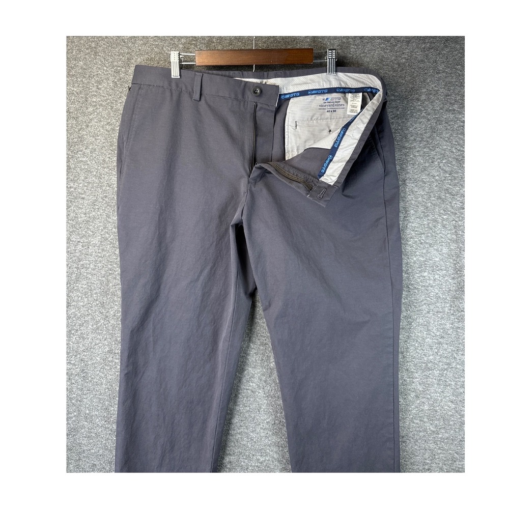 Vineyard Vines OTG On The Go Pant Gray Cotton Blend Mens Size 40x30 Travel Work - Picture 2 of 11